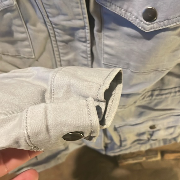 Market & Spruce Women’s Gray Hooded Jacket Size M - Picture 5 of 12